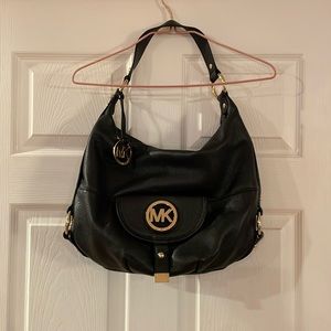 Michael Kors black leather pocketbook